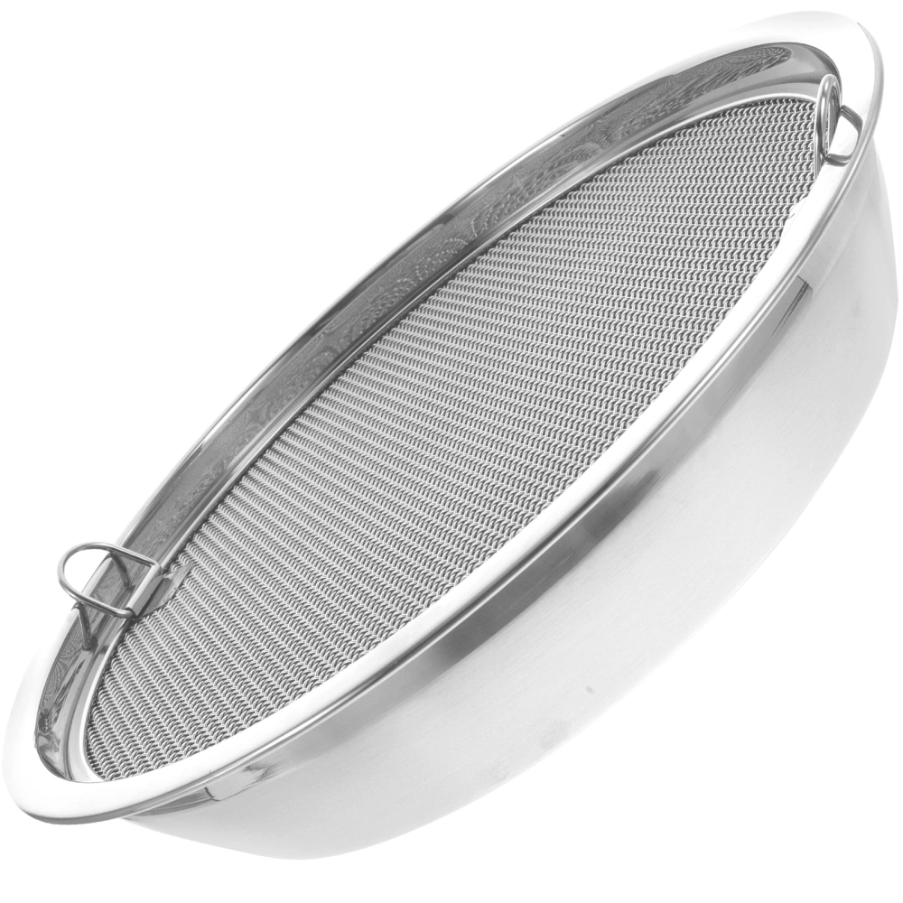 Fried Food Drain Plate Metal Snack Dish Stainless Steel Food Tray Oil Drain Plate Metal Plate with Filter