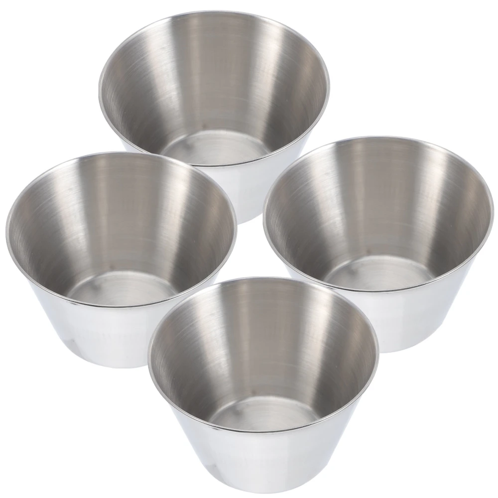 4pcs Stainless Steel Pint Cups Unbreakable Drinking Cups Metal Drinking Glasses(175ml)