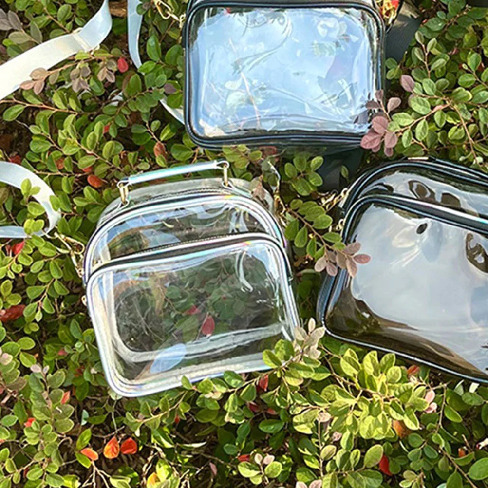 Transparent Crossbody Bag Clear Crossbody Bag Outdoor Single Shoulder Bag Women Clear Bag