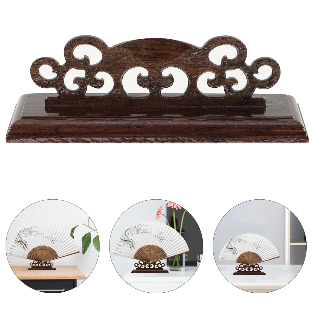 Desktop Folding Fan Storage Rack Elegant Decorative Wooden Fan Holder Hand Fan Display Base