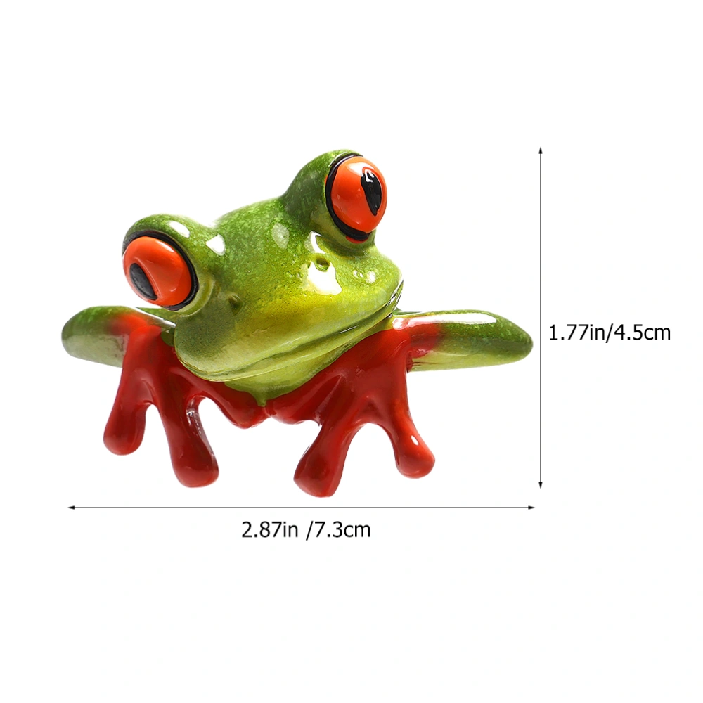 2Pcs Home Decor Frog Resin Craft for Office Desk Funny Figurine Resin Craft Decor Creative Figurine