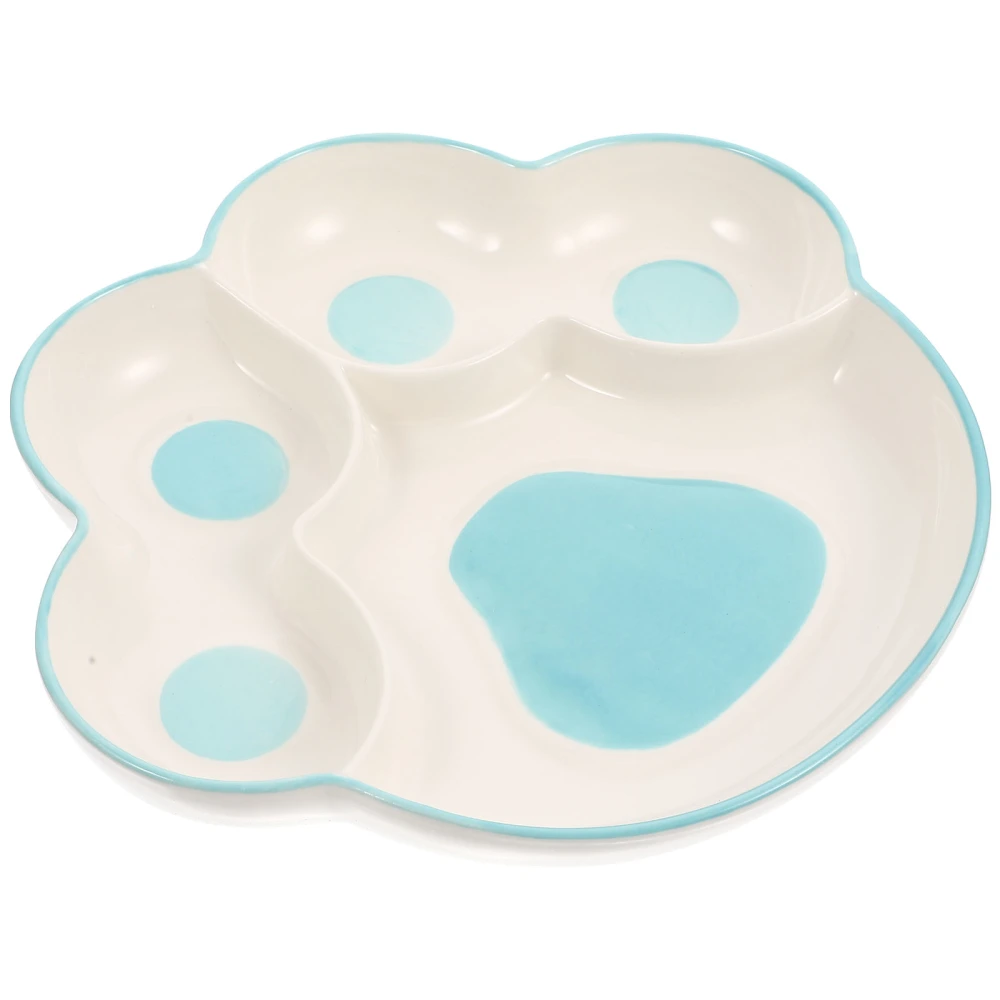 Multi-grid Plate Toddler Food Plate Decorative Food Plate Ceramic Dinner Plate Cake Serving Plate