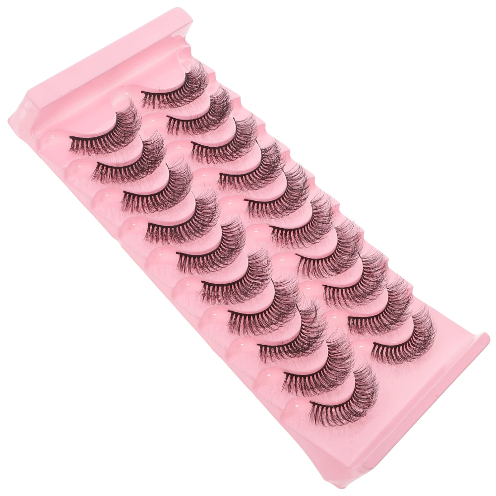 10 Pairs of False Eyelashes Fluffy Eyelashes Extensions Women False Eyelashes Makeup Accessories