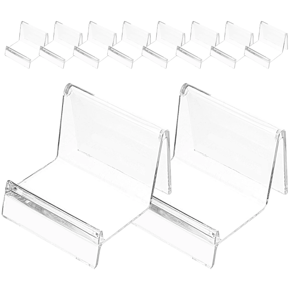 10pcs Desktop Multipurpose Wallet Display Stand Transparent Shop Wallet Display Racks