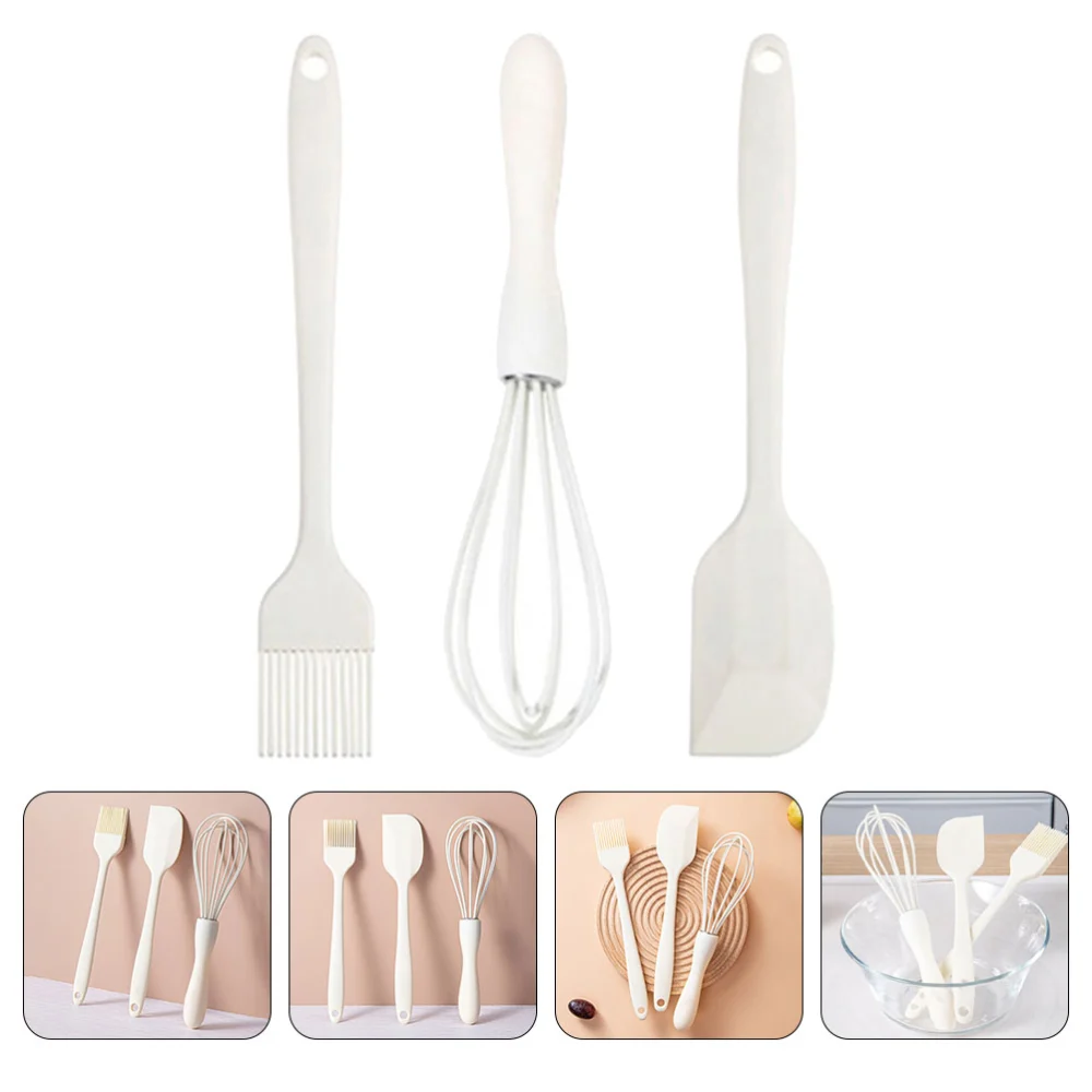 1 Set of Cake Cream Scraper Cake Baking Tools Egg Whisk Silicone Oil Brush Kitchen Baking Tools