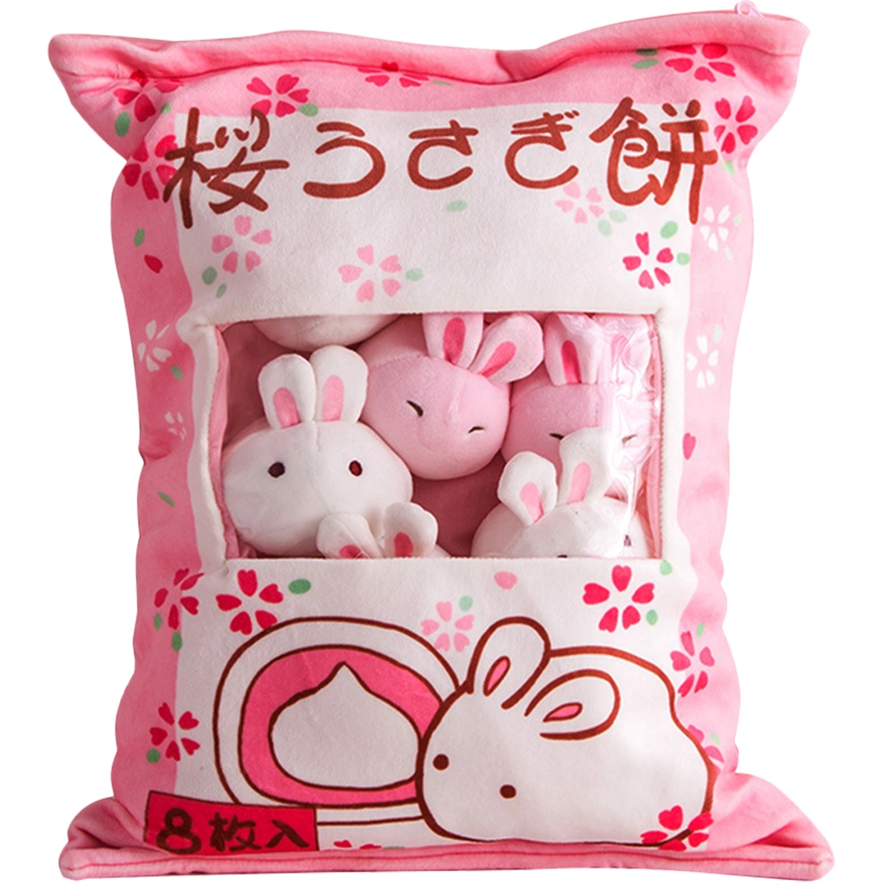1 Set Stuffed Rabbit Doll Toy Adorable Plush Pillow Toy Cartoon Bunny Doll for Kids