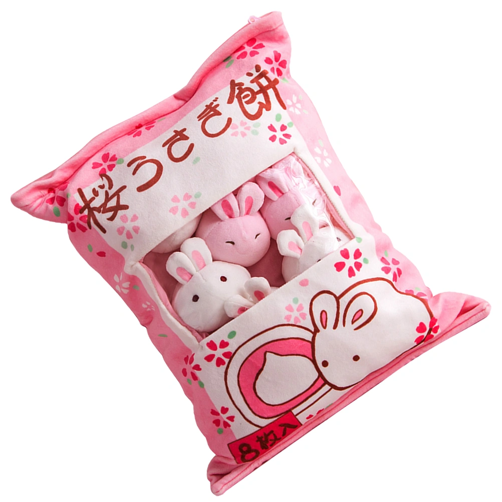 1 Set Stuffed Rabbit Doll Toy Adorable Plush Pillow Toy Cartoon Bunny Doll for Kids