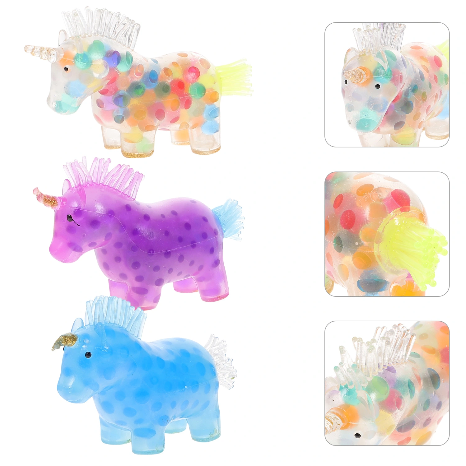 6pcs Unicorn Stress Balls Toy Funny Fidget Toy Squeeze Unicorn Toys Unicorn Party Favors