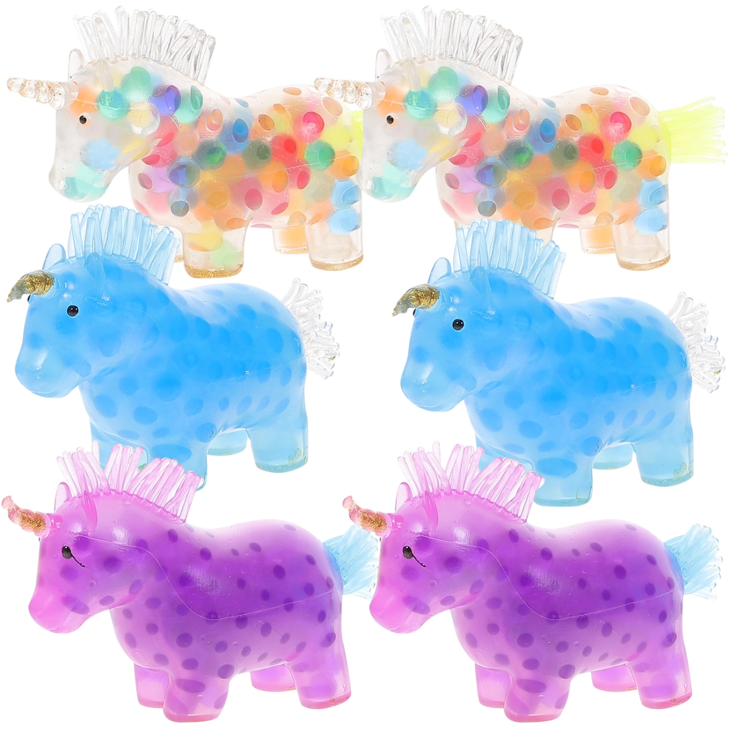 6pcs Unicorn Stress Balls Toy Funny Fidget Toy Squeeze Unicorn Toys Unicorn Party Favors