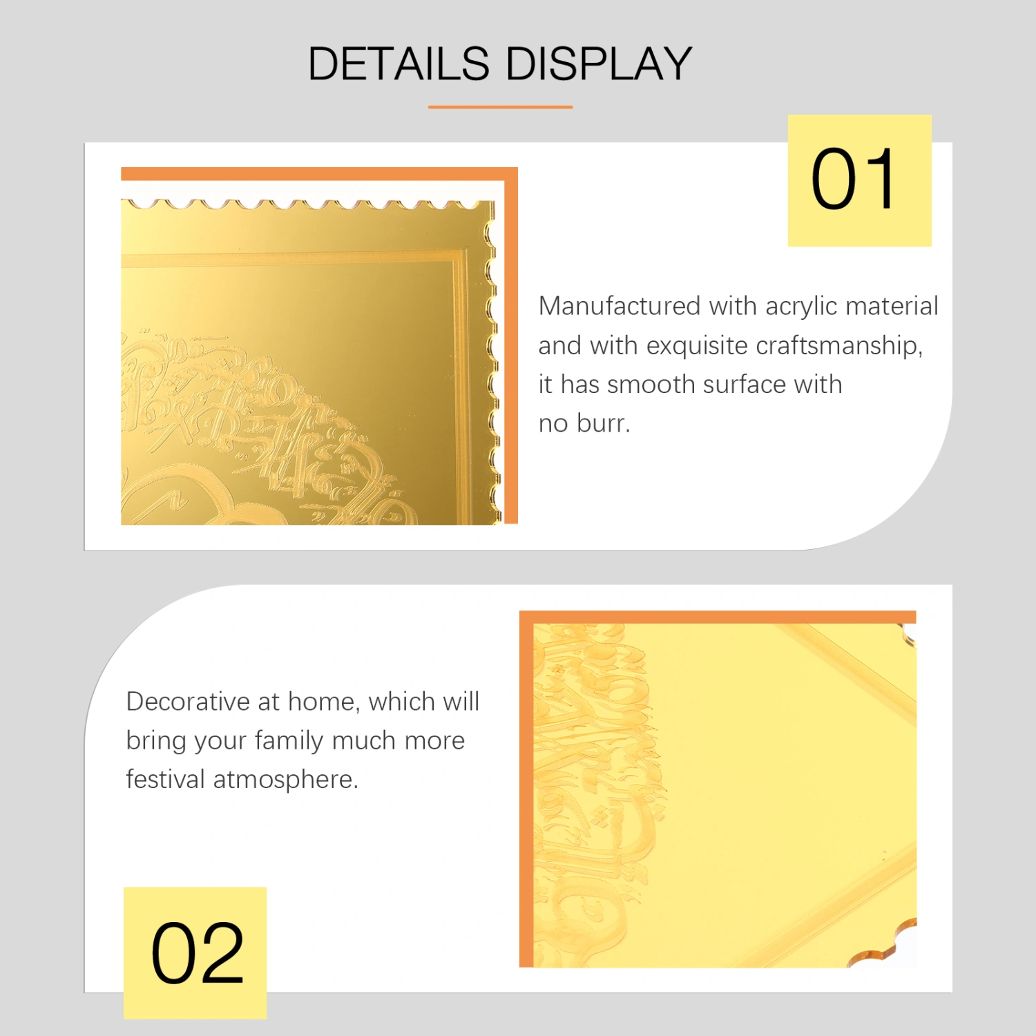 Unique Wordart Tabletop Ornament Golden Wordart Decor Decorations Home Adornment