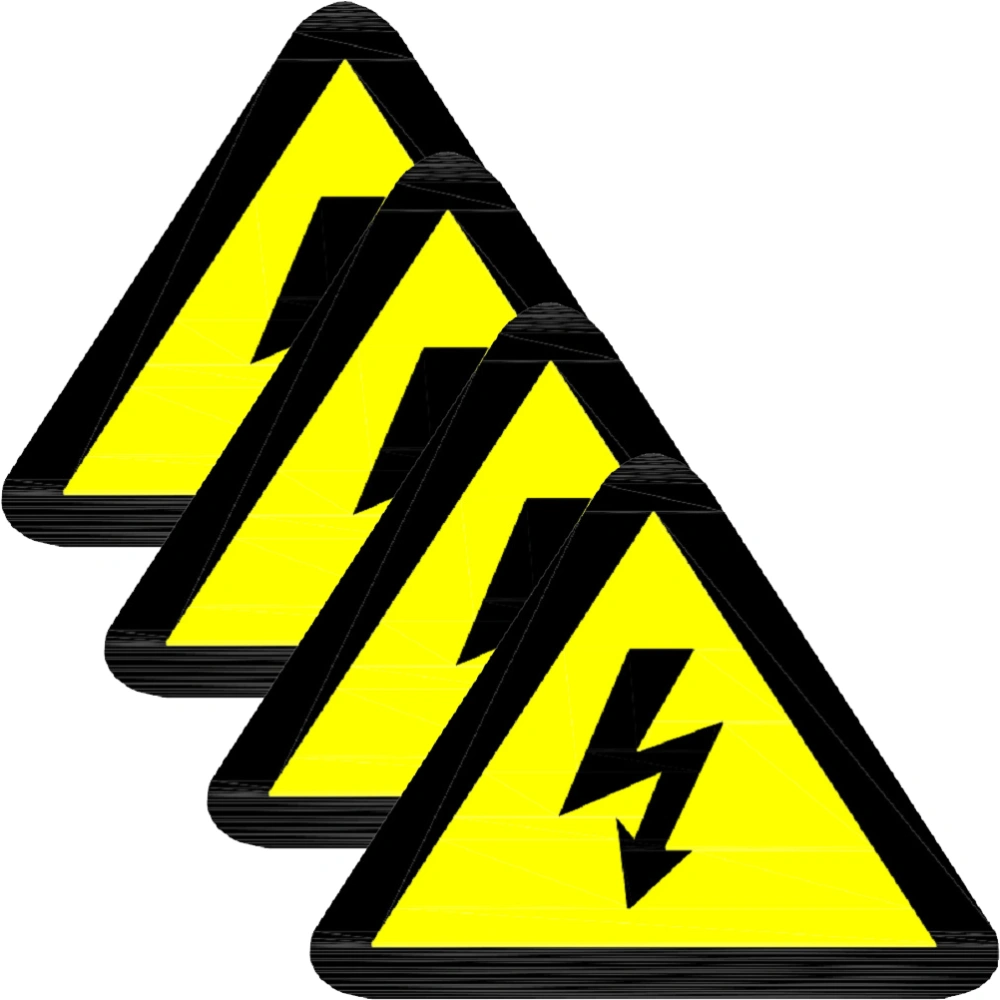 20 Sheets of Caution Electric Shocks Stickers Electric Shocks Warning Decals for Equipment