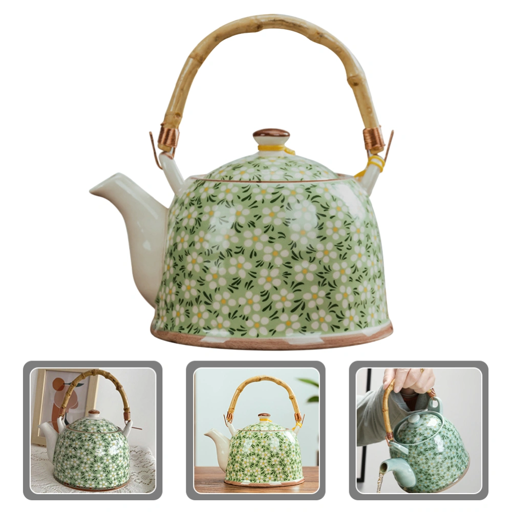 Ceramic Teapot Japanese Style Teapot Household Tea Pot with Tea Strainer