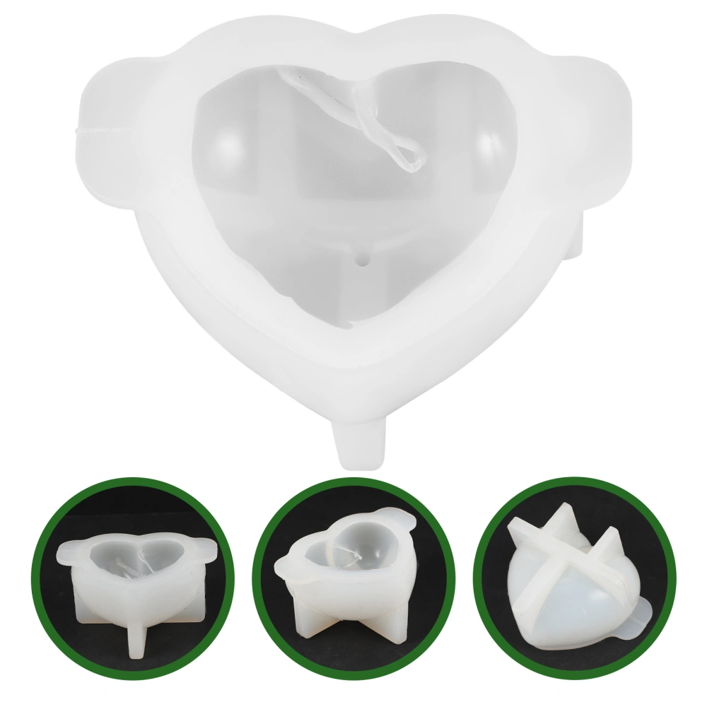 Heart Shape Silicone Mold Scented Candle Mold DIY Handmade Soap Making Mold