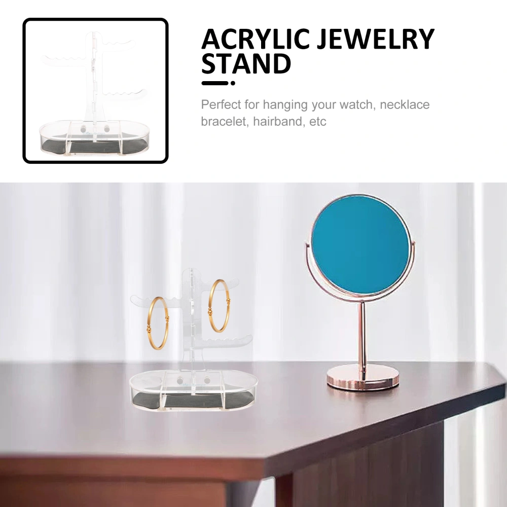 Transparent Jewelry Display Rack Acrylic Pendant Storage Holder Novel Earring Bracelet Shelf