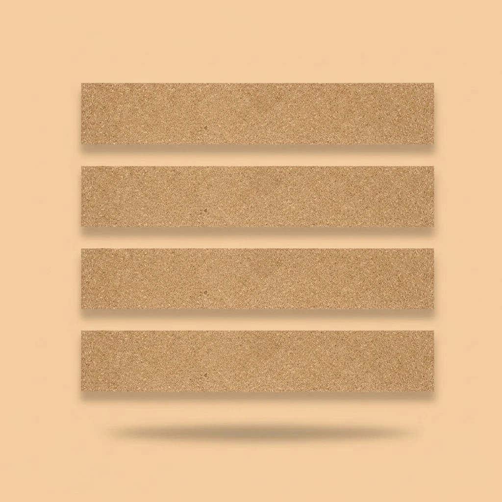 4Pcs Bulletin Board Cork Strips Message Bulletin Strips Self-adhesive Cork Strips