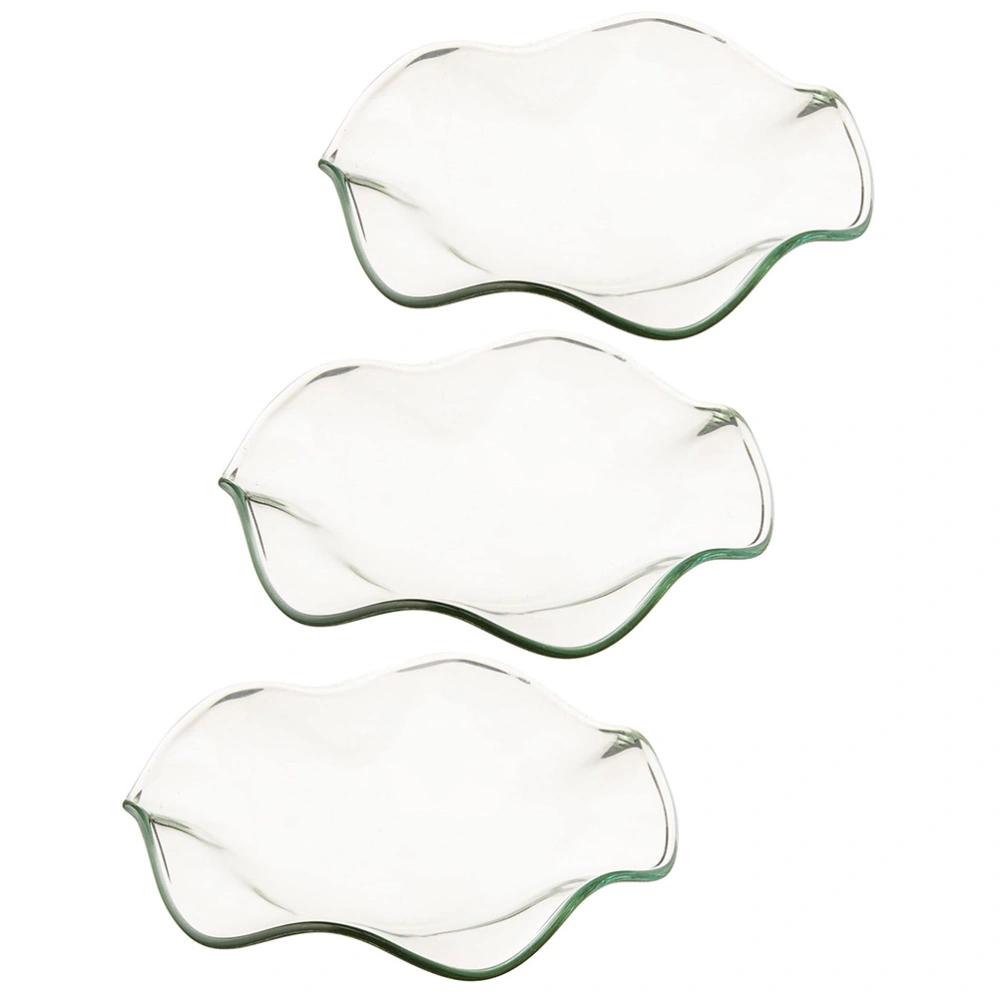 3pcs Clear Glass Oil Warmer Dishes Replacement Wax Warmer Dishes for Aromatherapy Lamp