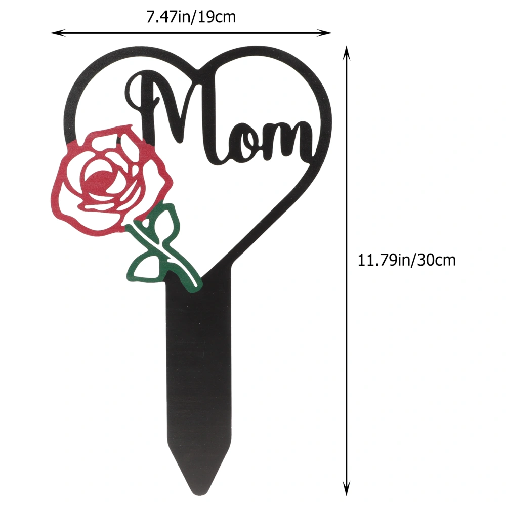 Cemetery Memorial Cross Stake Metal Cross Yard Stake Grave Iron Stake Decor