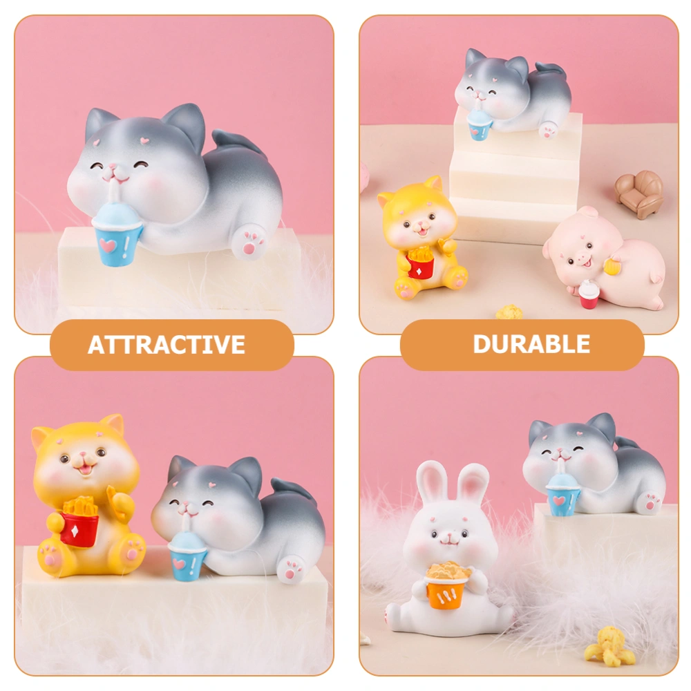 Desktop Miniature Animal Shape Decorative Mini Figurines Car Interior Decoration