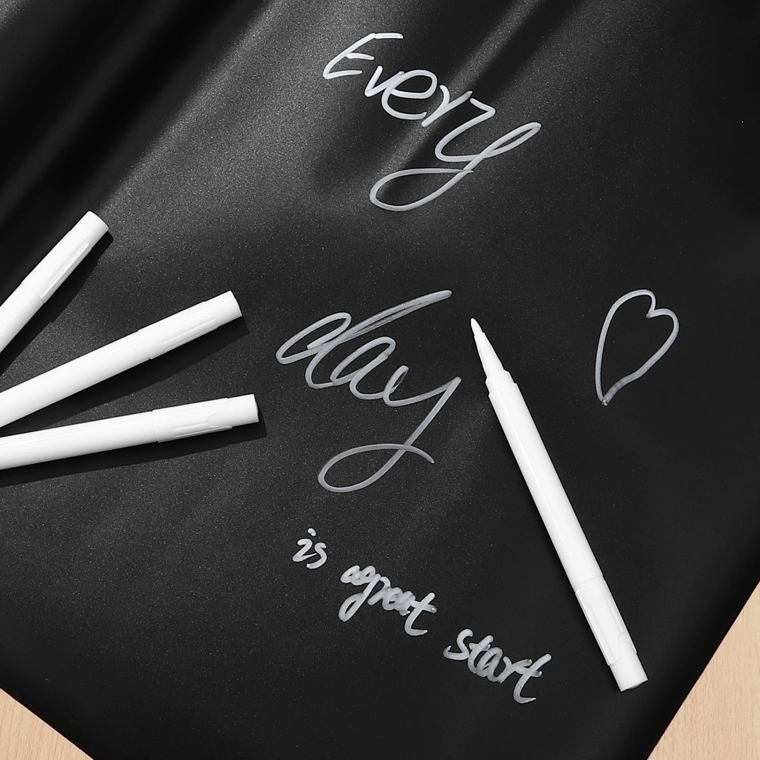 2 Pcs Chalkboard Stickers Blackboard Stickers Self-Adhesive Blackboard Films with 4 Pcs Liquid Chalk Markers for Home Office School