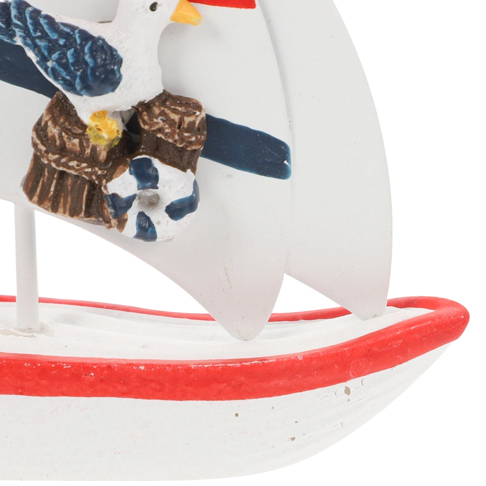 Mediterranean Sailboat Model Sailboat Decor Decorative Boat Model Sailboat Decoration