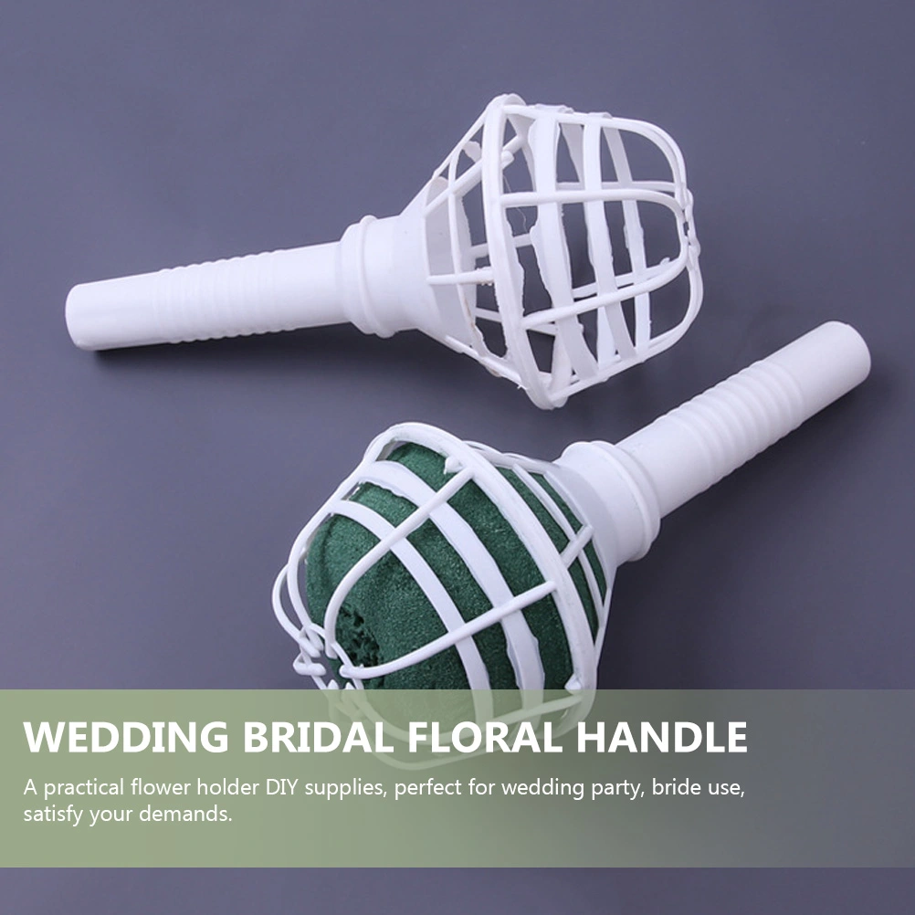 12pcs Bride Flower Bouquet Holder Wedding Bridal Bouquet Holder Floral Handle