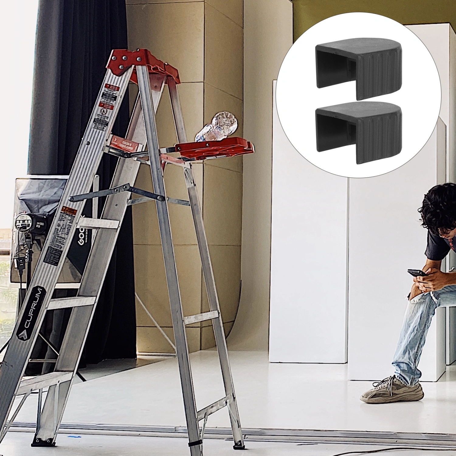 2pcs Step Ladder Top Covers Multifunctional Ladder Caps Ladder Protective Parts