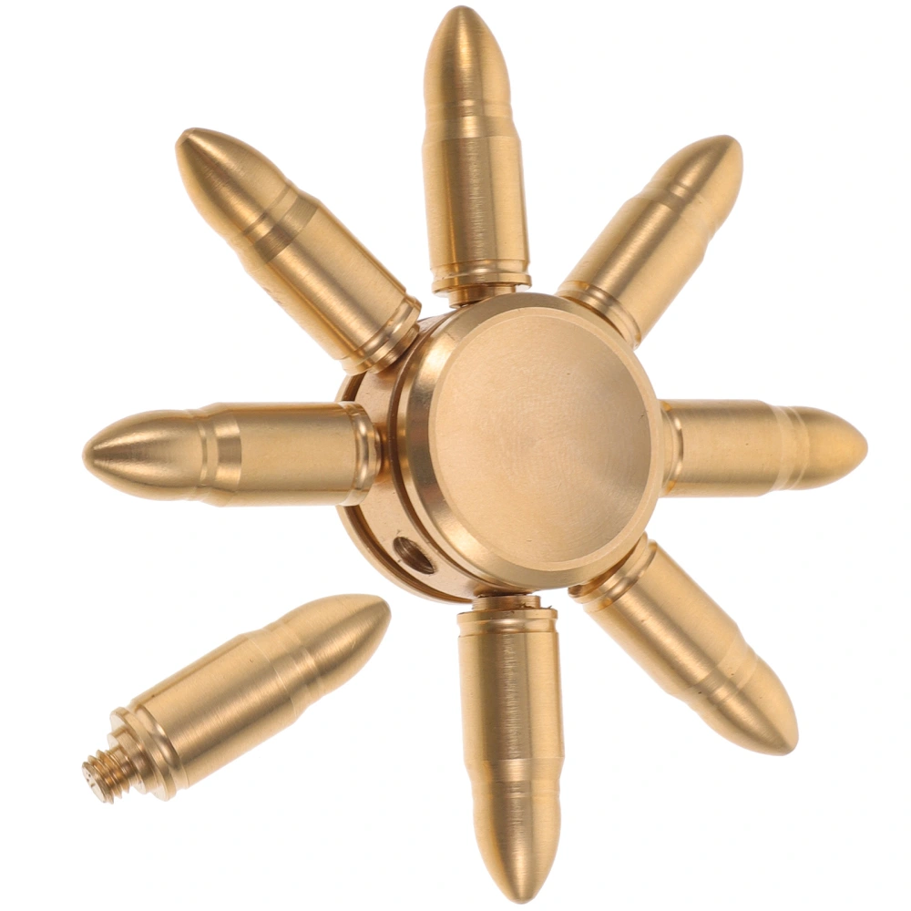 Detachable Copper Eight Arm Bullet Gyro Craft Decorative Unique Finger Gyro Compass Toy