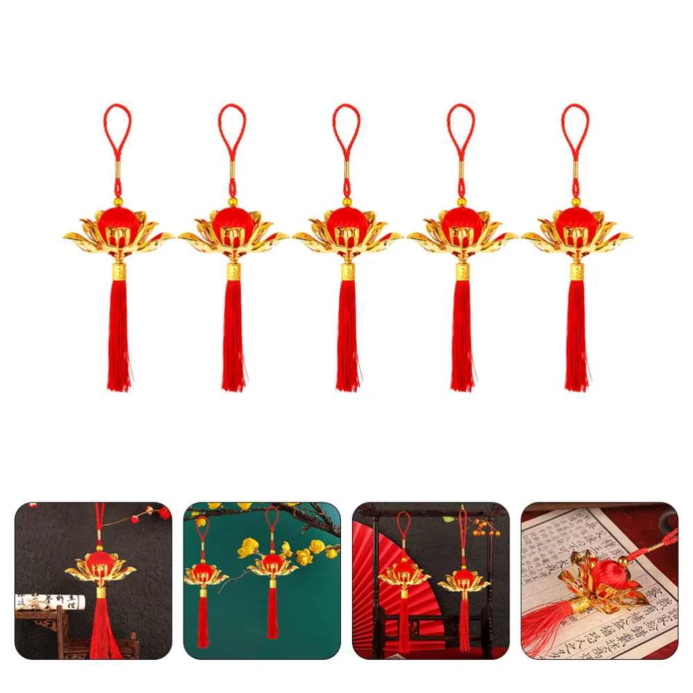 5pcs New Year Hanging Ornament Spring Festival Hanging Ornaments Party Decorations