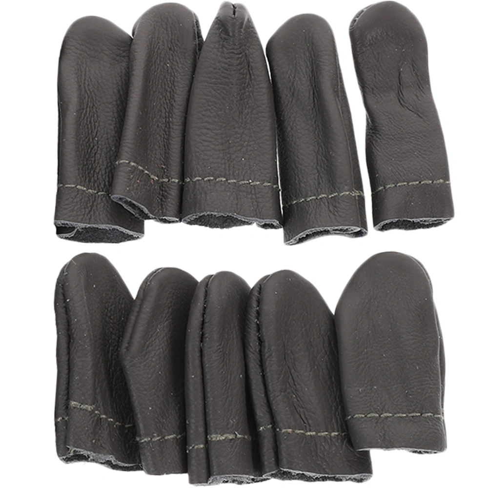 10Pcs Leather Thimble Finger Protector Cross Stitch Finger Cover DIY Needle Felting Finger Cover