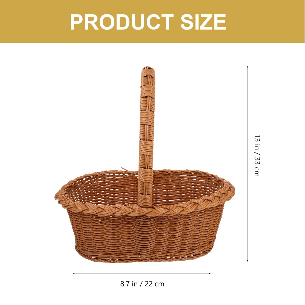 Picnic Storage Basket Multi-function Bread Basket Handmade Desktop Flower Basket