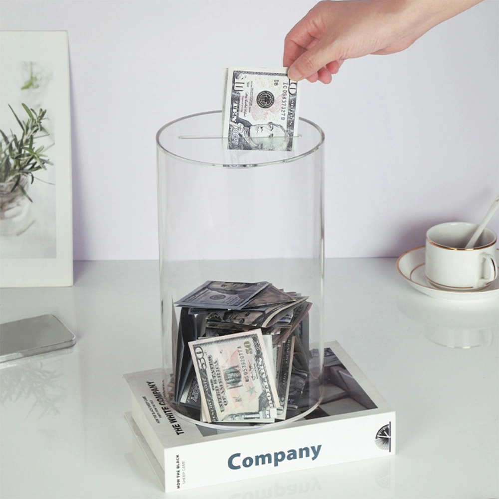 Transparent Acrylic Piggy Bank Simple Money Box Clear Acrylic Money Saving Bank Savings Jar