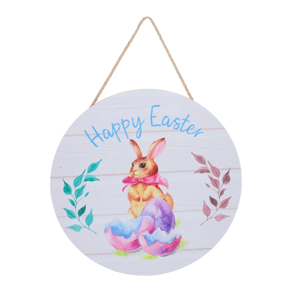 Easter Decoration Wooden Easter Door Sign Welcome Sign Easter Hanging Plaque Party Favor