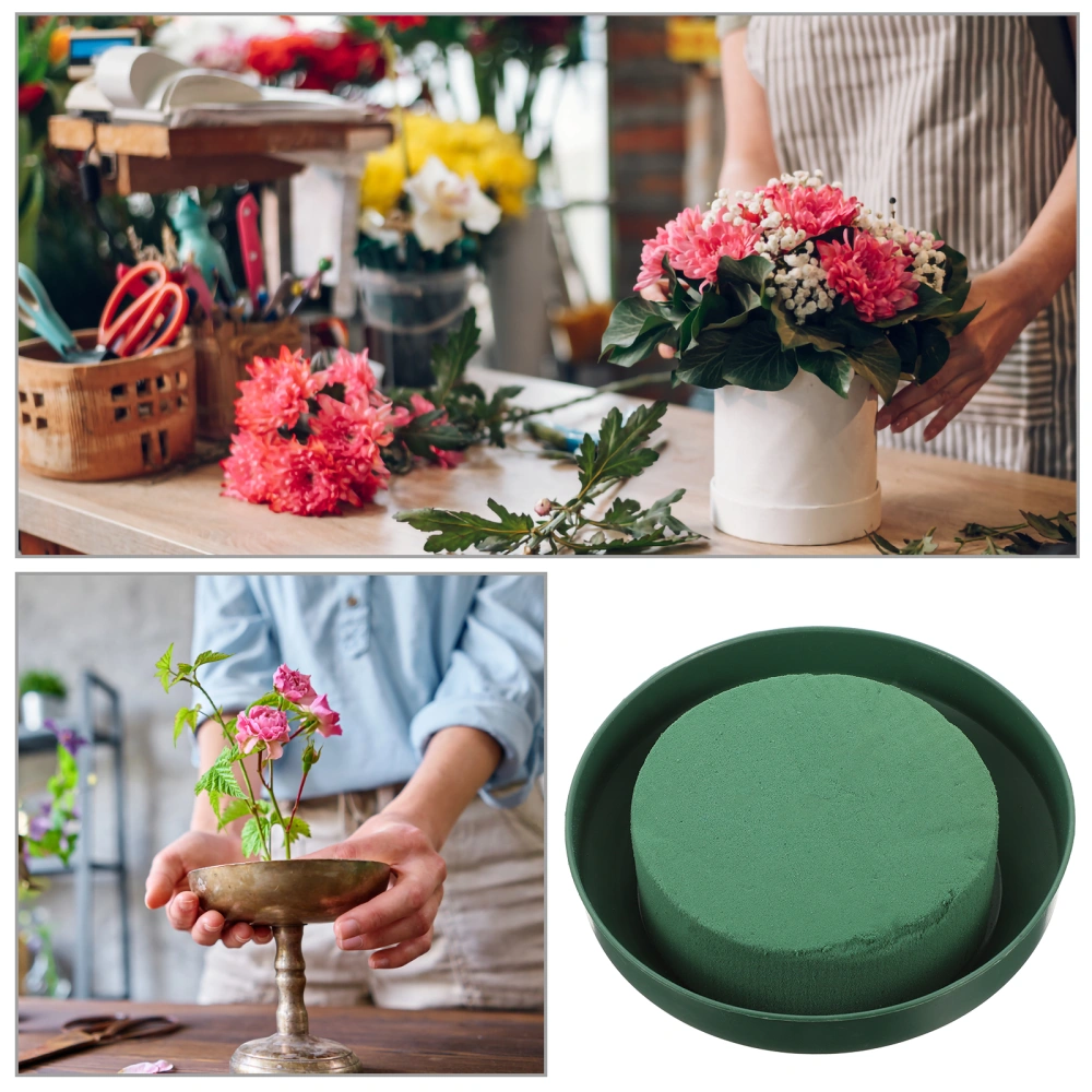 10pcs Round Flower Arrangement Plates Fresh Flower Mud Round Floral Base Bowls