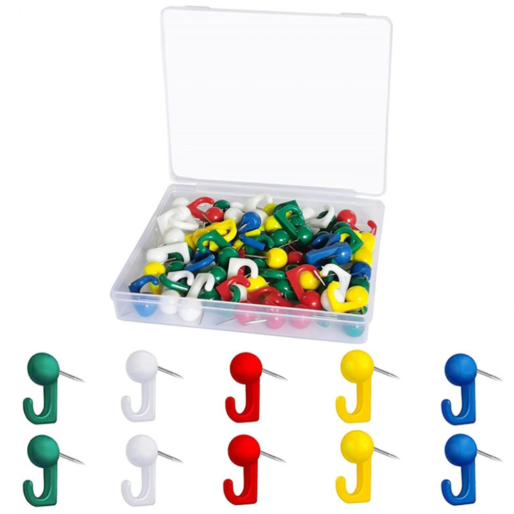 50Pcs Multi-function Thumbtacks DIY Hanging Push Pins Pushpins Hooks Picture Fixing Tools