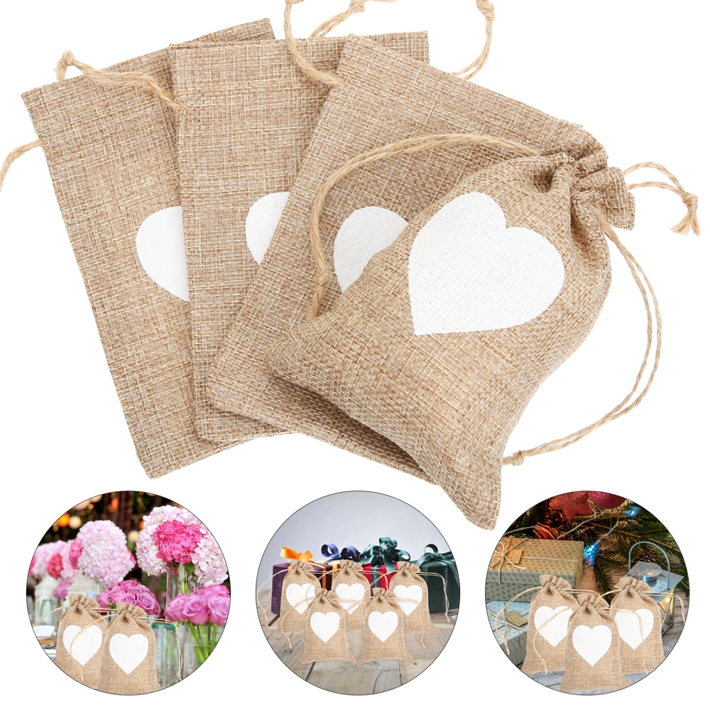 25pcs Gift Pouches Drawstring Gift Packing Bags Portable Sundries Containers for Christmas