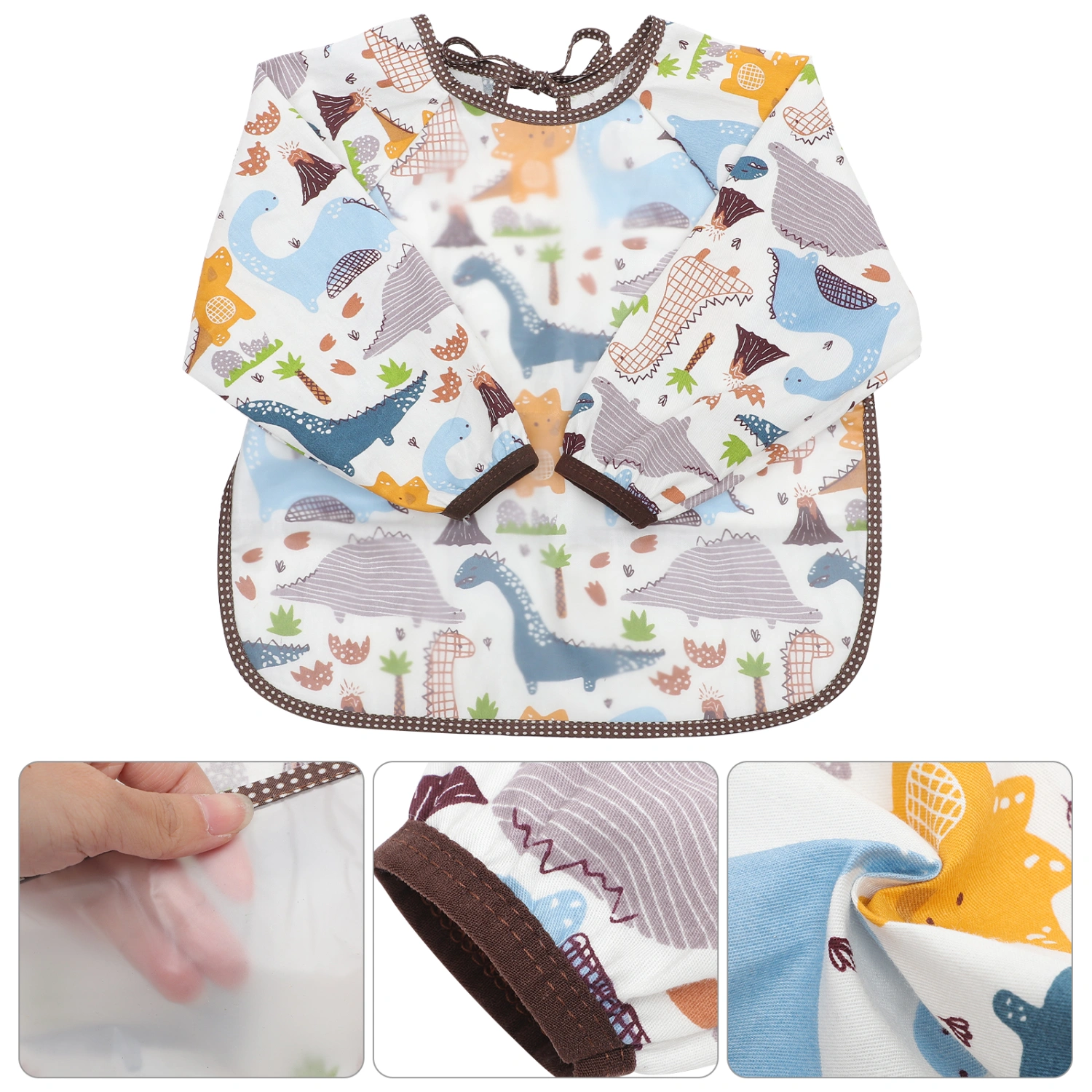 Baby Bib Baby Eating Clothing Dinosaur Pattern Baby Eating Apron Accessory