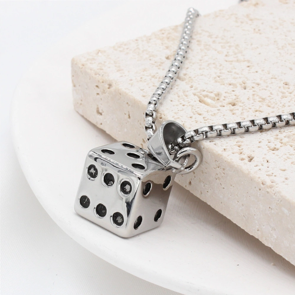 Dice Necklace Dice Neck Jewelry Neck Chain Adjustable Necklace for Men Women