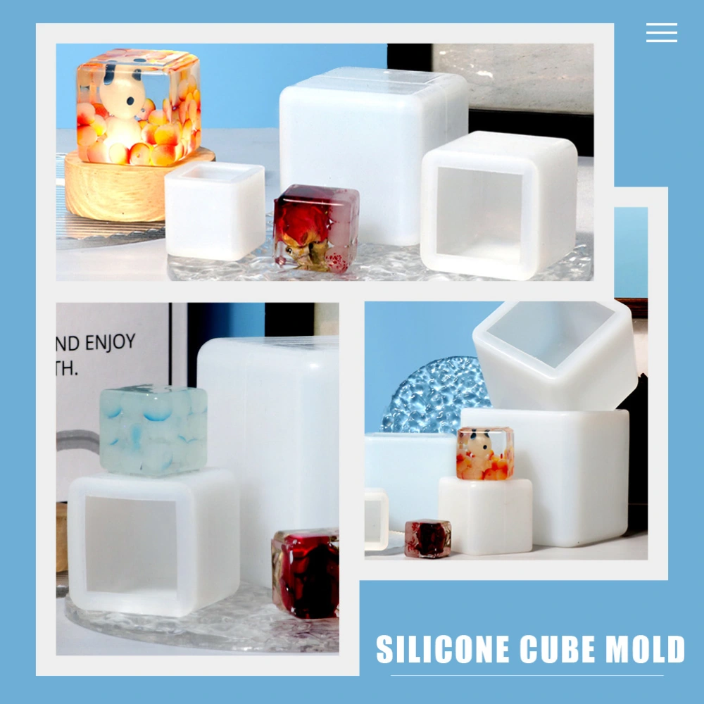 DIY Silicone Cube Adornment Mold Simple Epoxy Mold Party Home Adornment Mold