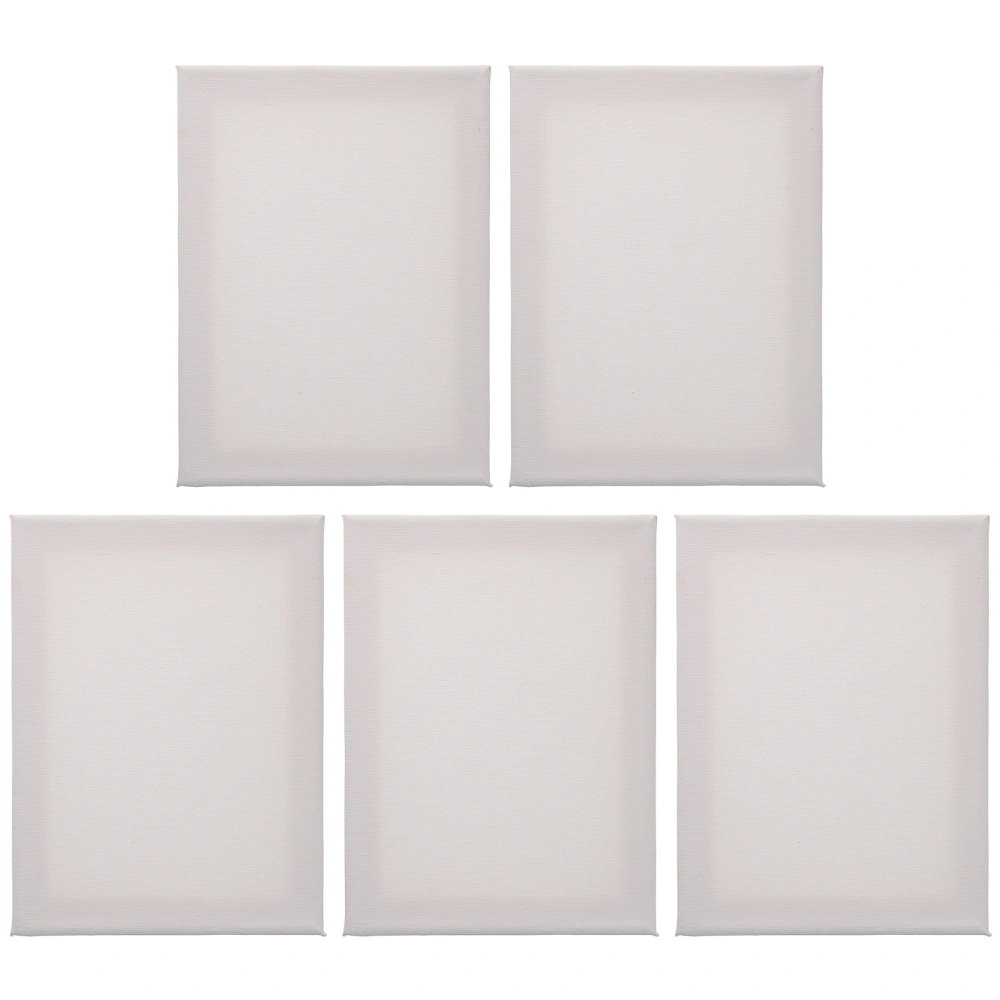 5pcs Stretched Canvas Blank Painting Canvas for Acrylics Oils Watercolor Painting