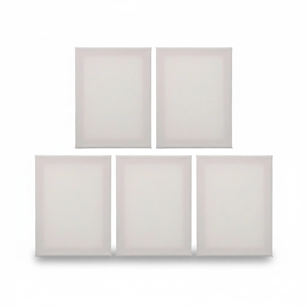 5pcs Stretched Canvas Blank Painting Canvas for Acrylics Oils Watercolor Painting