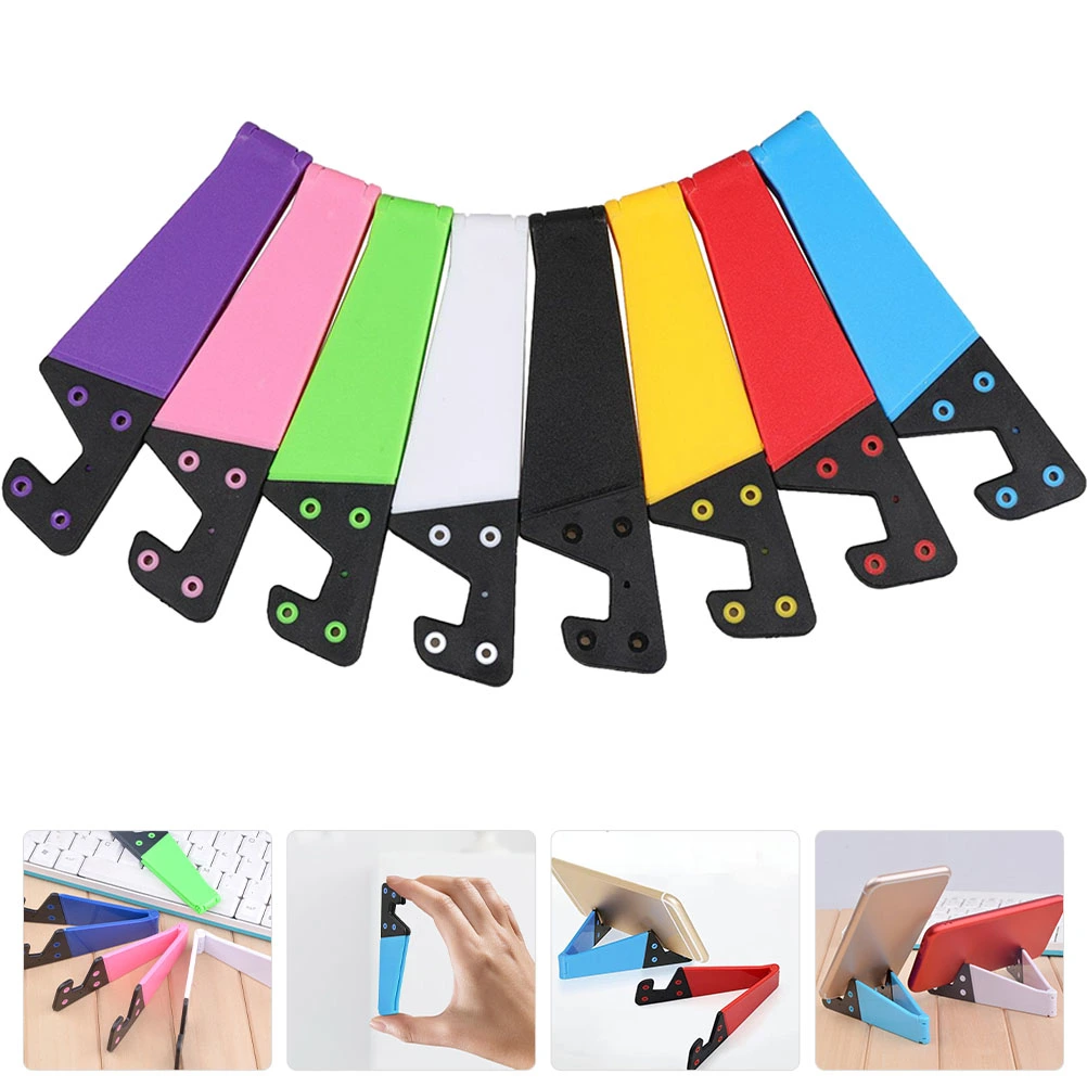 8Pcs Cell Phone Stand Desktop V-Shaped Mobile Phone Holder Foldable Cell Phone Stand