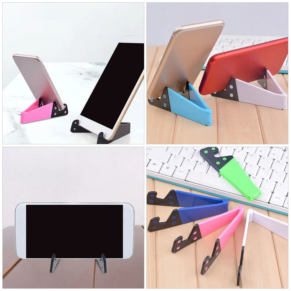 8Pcs Cell Phone Stand Desktop V-Shaped Mobile Phone Holder Foldable Cell Phone Stand