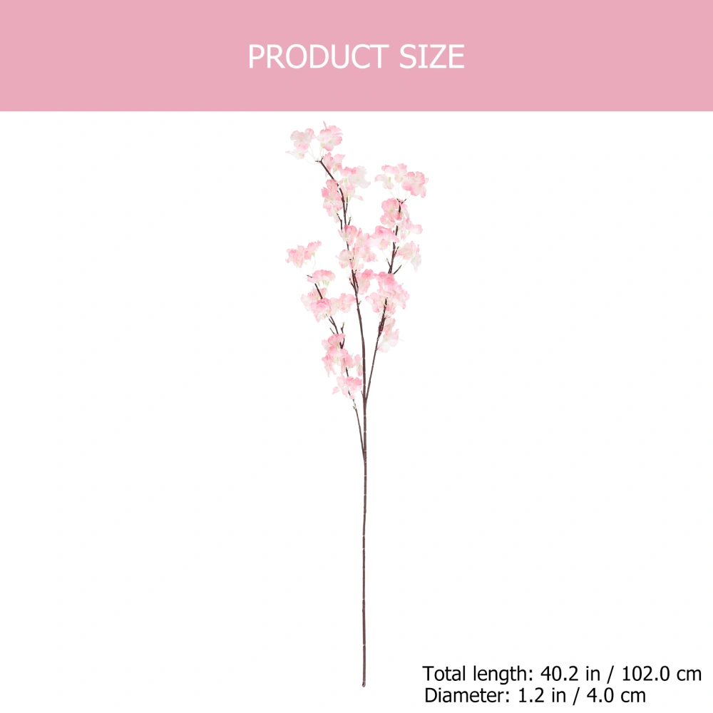 4pcs Artificial Cherry Blossom Branches Party Decoration Fake Cherry Flower Stems