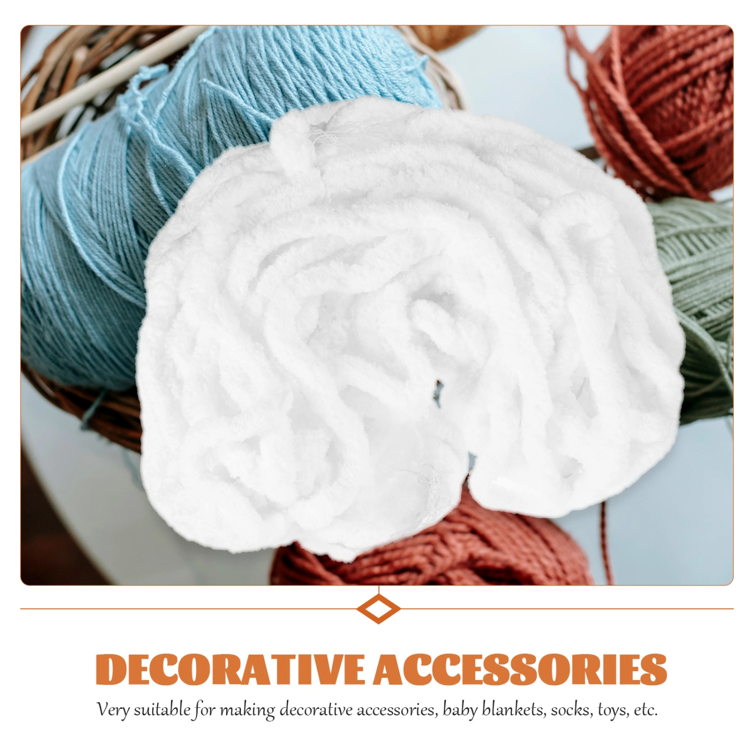 1 Roll of Hand-knitting Chenille Yarn Scarf Knitting Yarns Handcrafts Craft Yarns