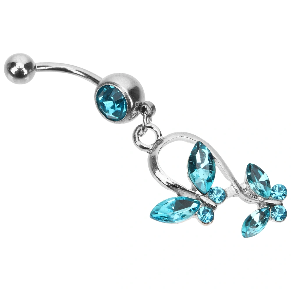 Butterflies Belly Ring Stainless Steel Navel Ring Women Piercing Jewelry Body Decor