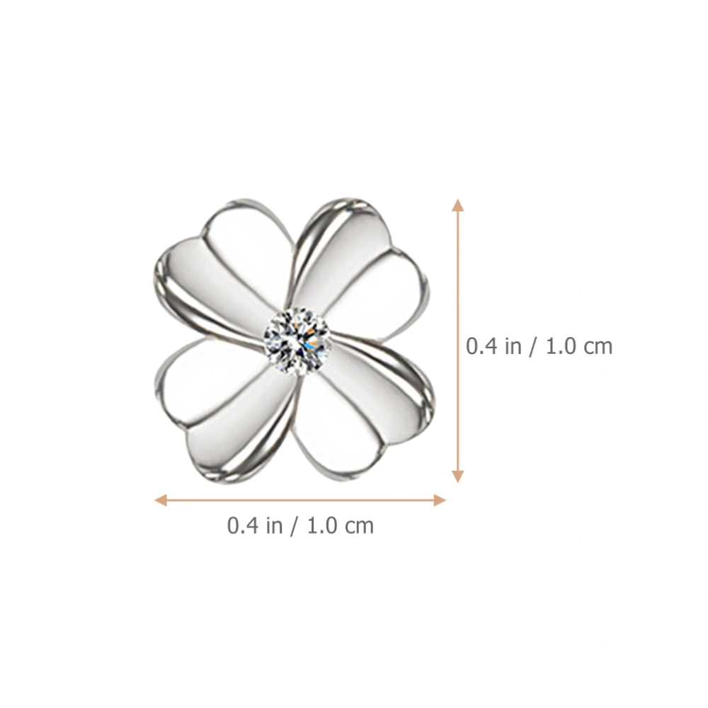 1 Pair Clover Shaped Ear Studs Lovely Flower Earrings Fashion Ear Jewelry