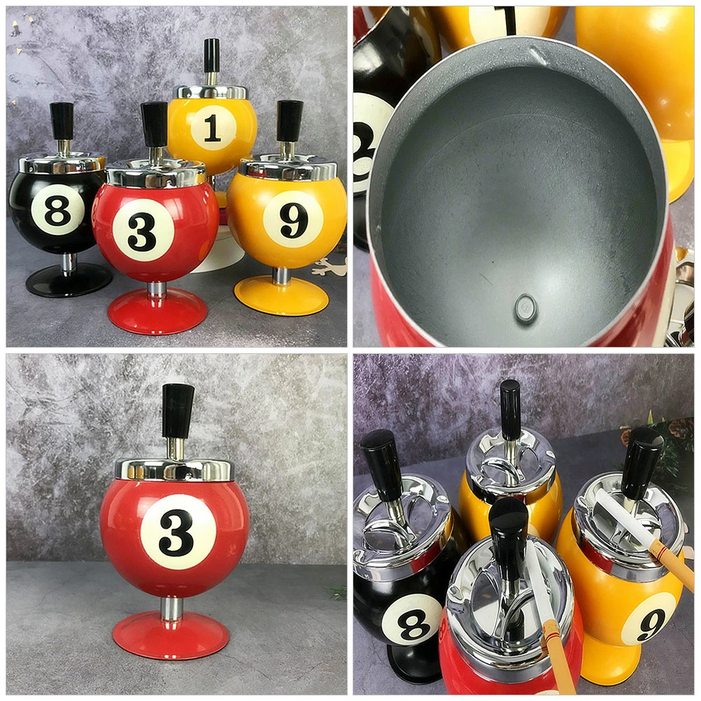 Ash Tray Billiard Ball Shape Vintage Ashtray Desktop Ashtray Home Decoration