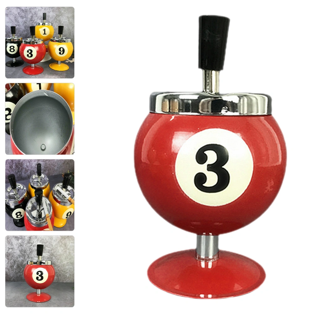 Ash Tray Billiard Ball Shape Vintage Ashtray Desktop Ashtray Home Decoration