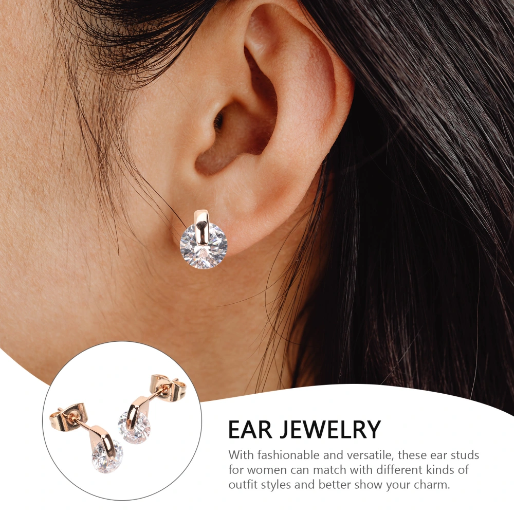 1 Pair Ear Studs Women Earrings Girls Metal Ear Decoration Lovely Jewelry Gifts