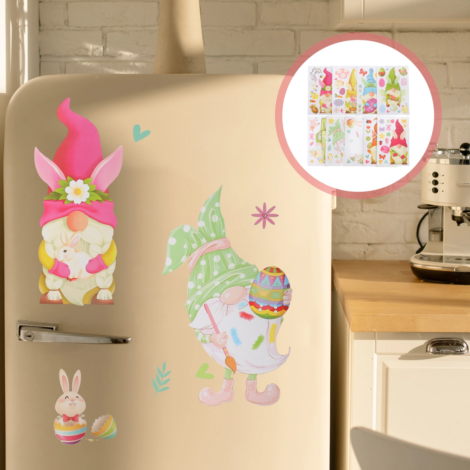 9 sheets of Easter Window Cling Sticker Easter Window Decal Door Decoration